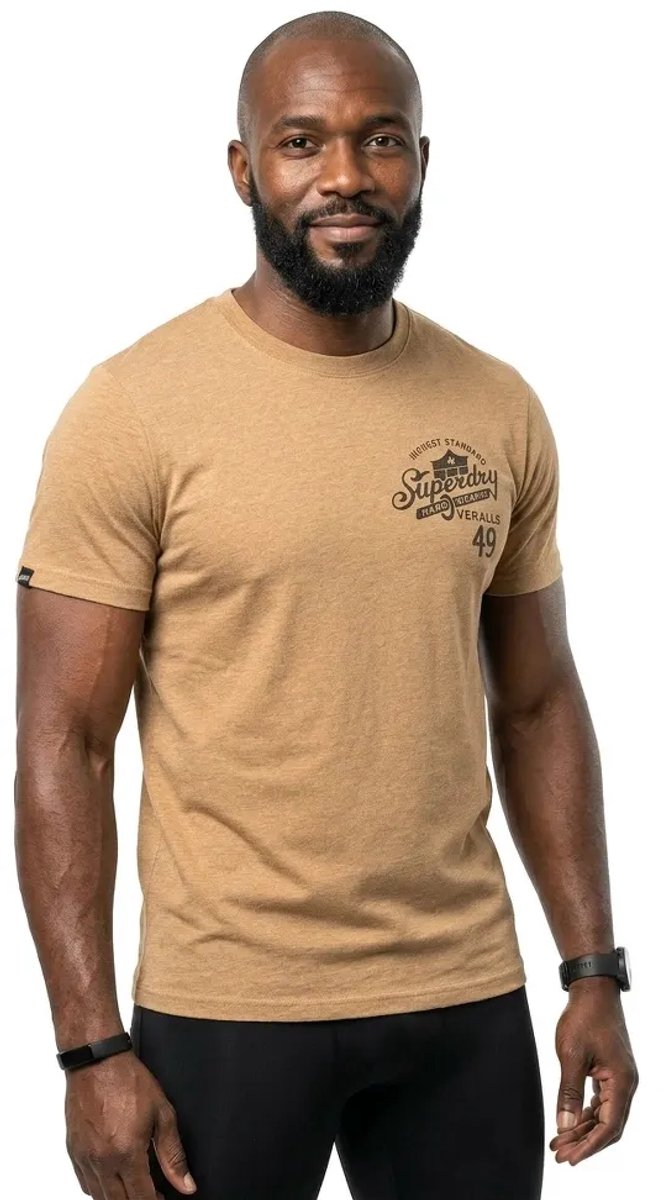 Superdry Vintage Workwear T-shirt met relaxte pasvorm Heren T-shirts Geel