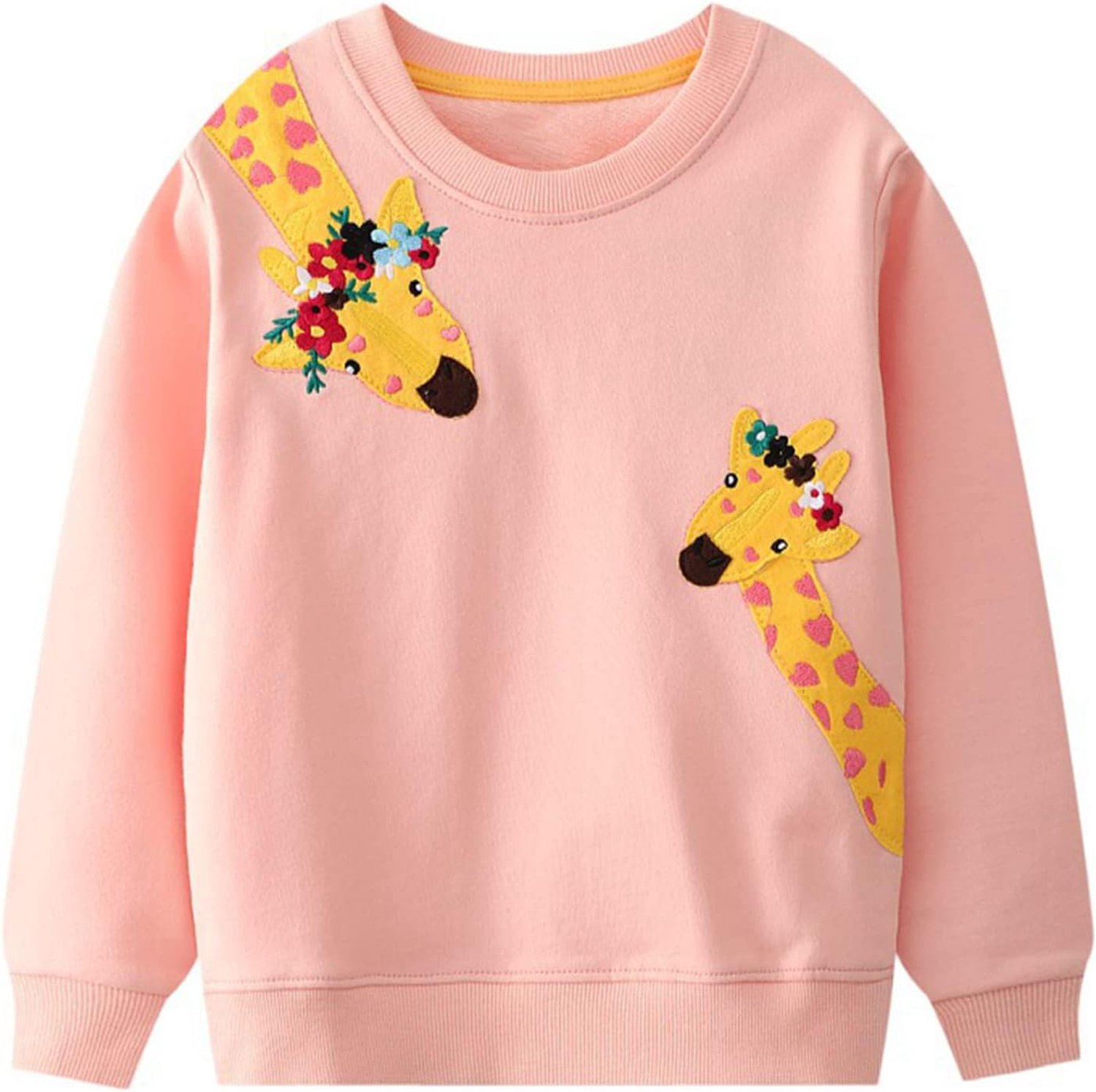 Sweatshirt voor meisjes, lange mouwen, katoen, warm, maten 92-122