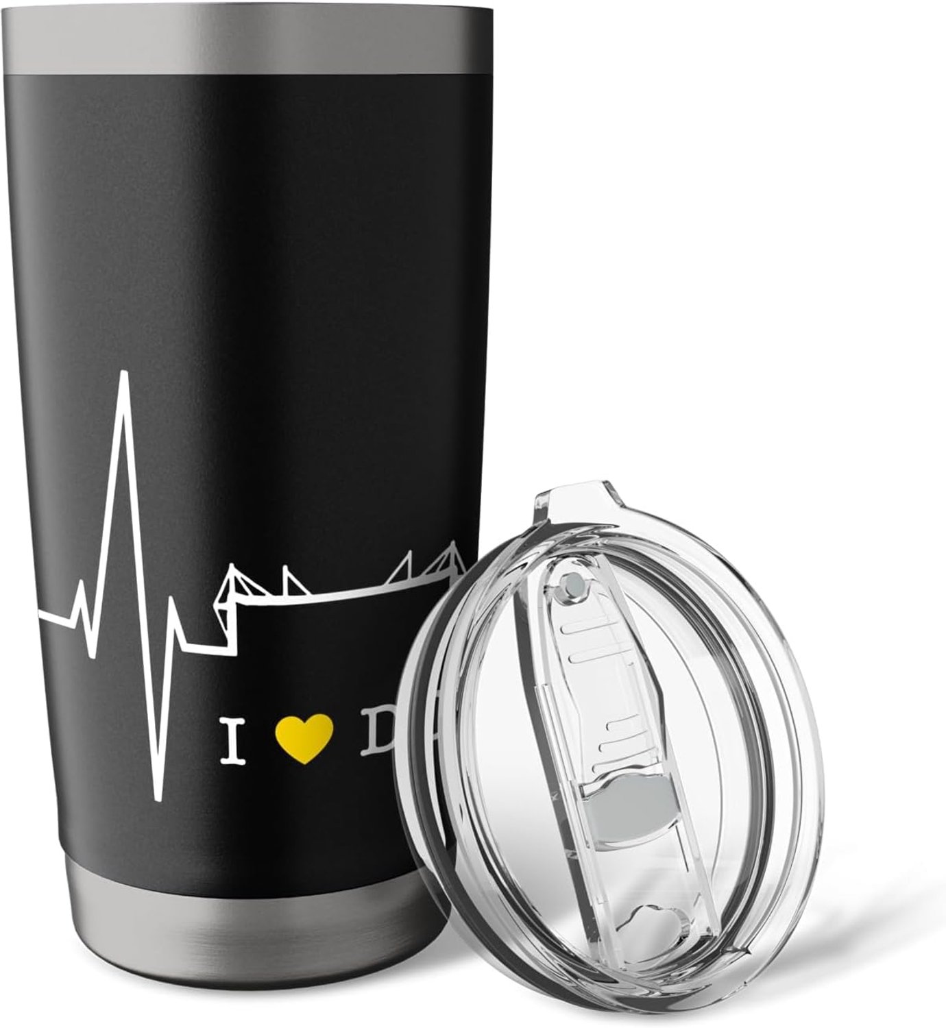 Thermobeker met skyline van Dortmund
