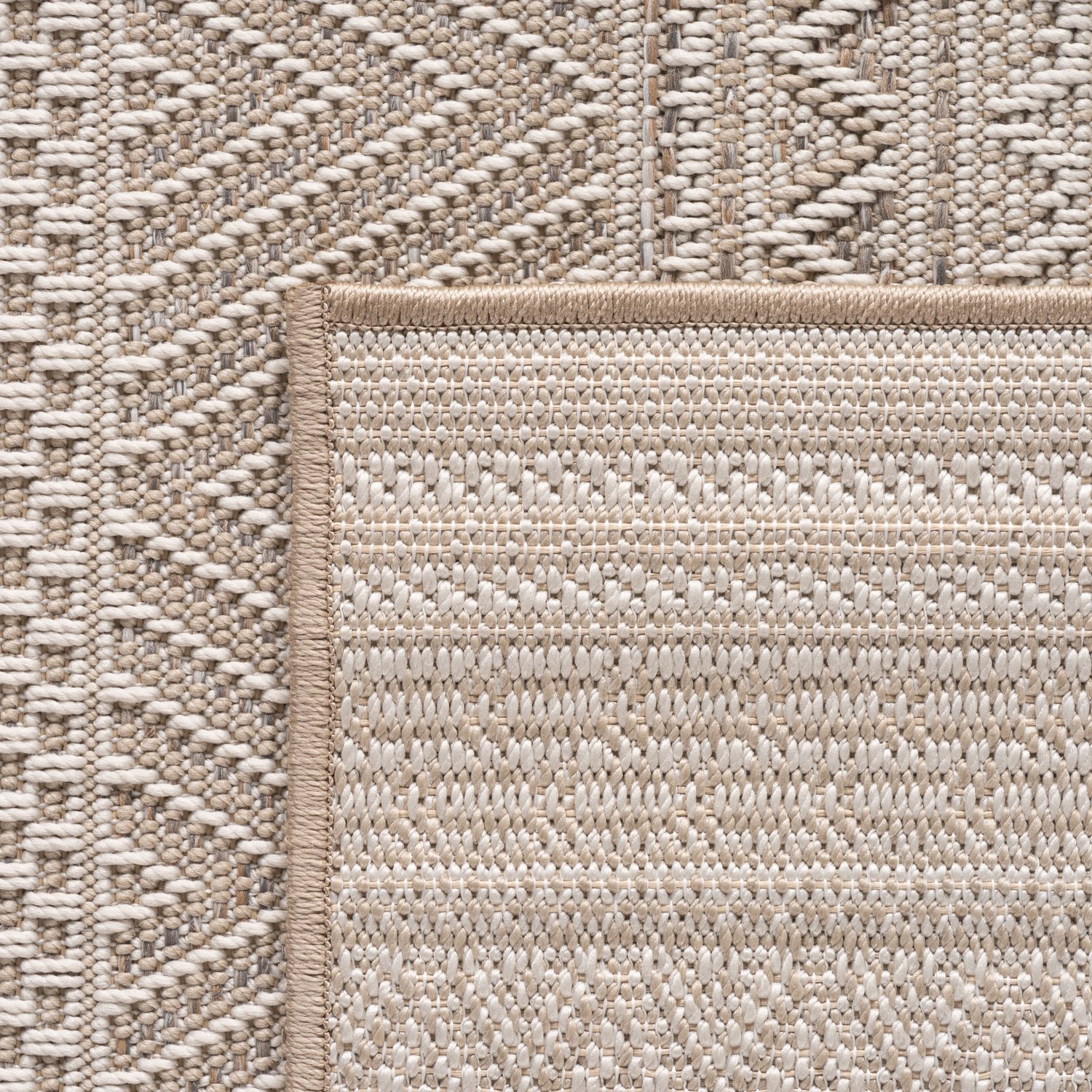 Ayyildiz Desert – Buitenkleed – Beige – Etnisch – Ø 120 cm rond