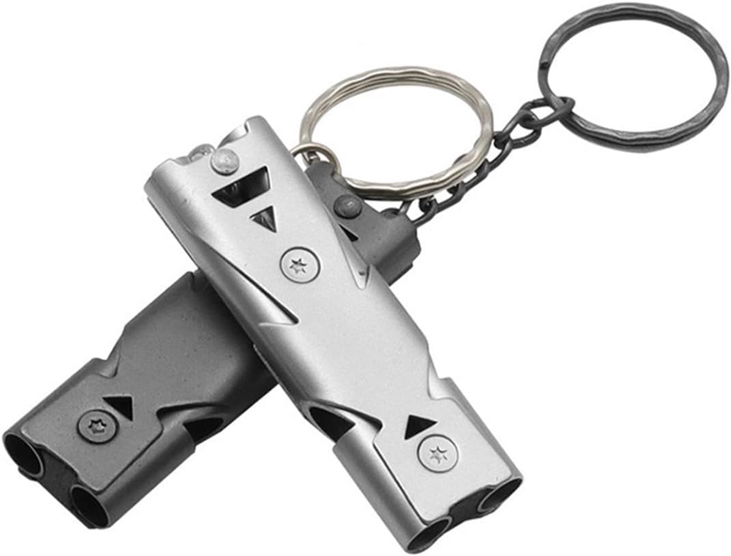 Signaal fluitje 2-pack - 150 decibel roestvrij staal - hoge fluitefficiëntie - ideaal voor outdoor activiteiten - ServiceTopper