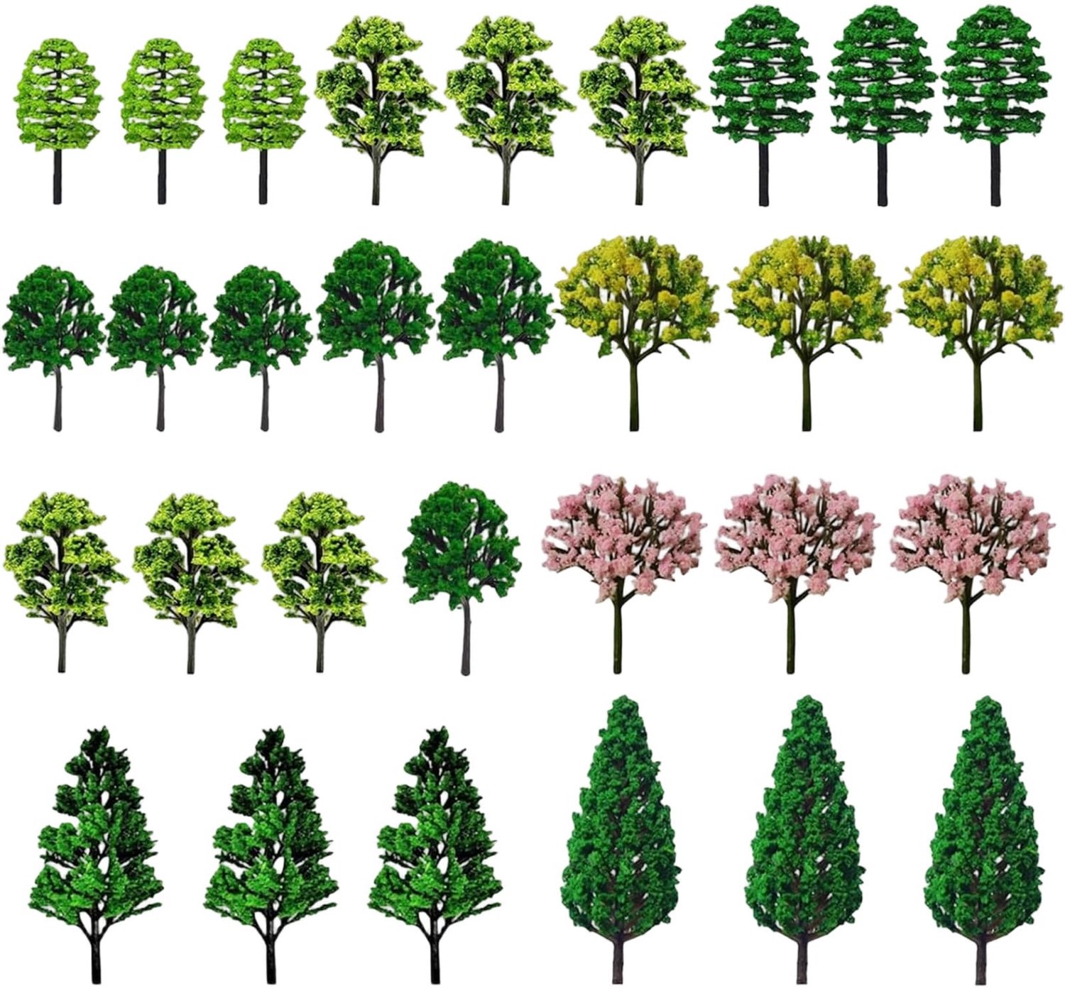 Set van 30 Miniatuur Modelbouwbomen voor Landschap Decoratie