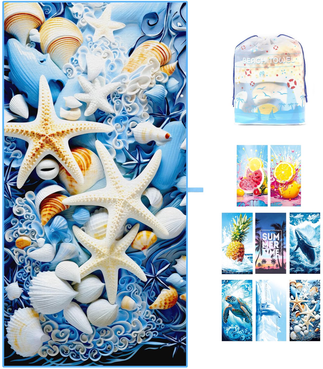 Microvezel Strandlaken XXL 180x90cm Zandafstotend Lichtgewicht