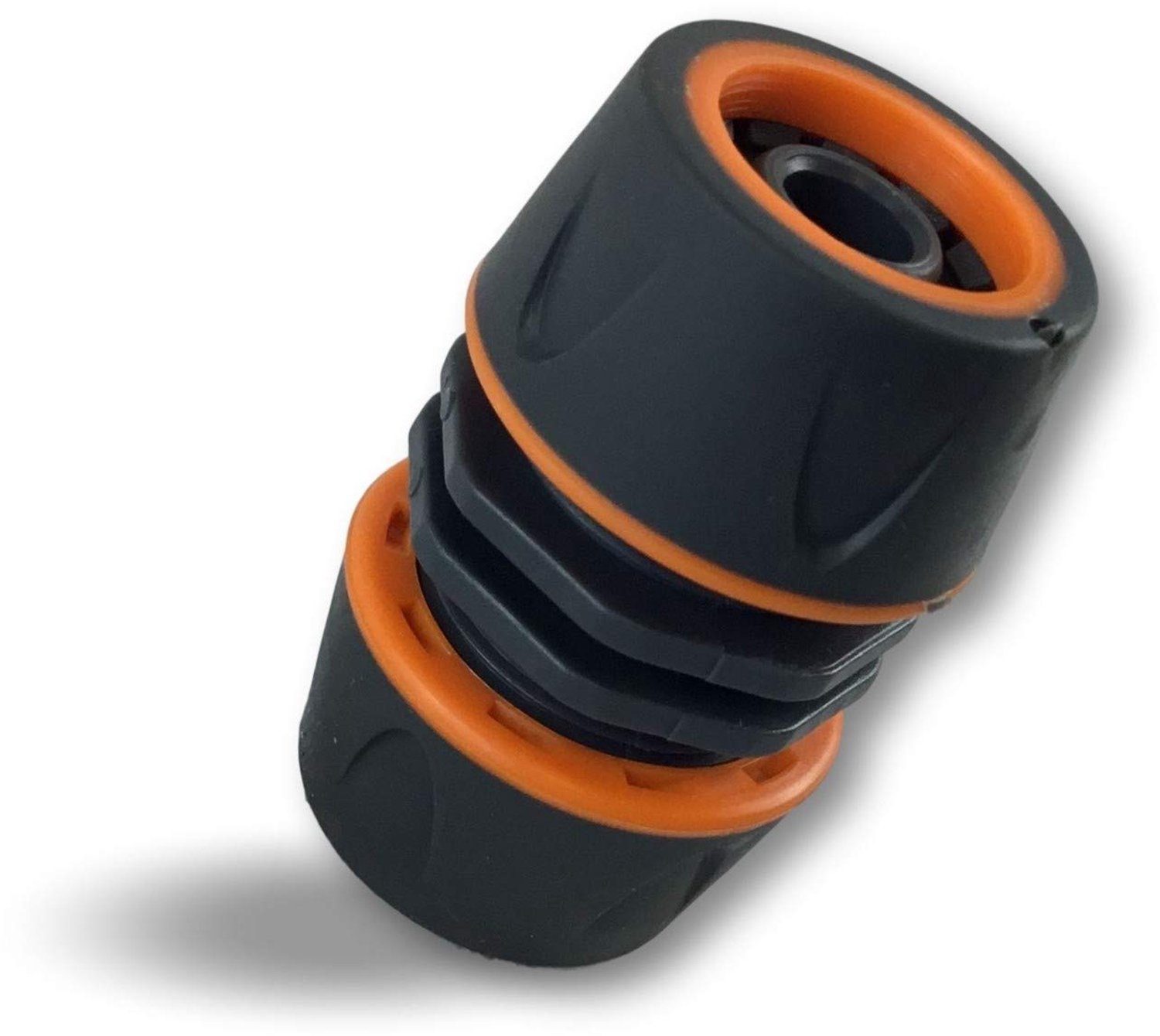 Slangconnector voor tuinslangen - 12-15 mm - 6 stuks - Zwart en oranje