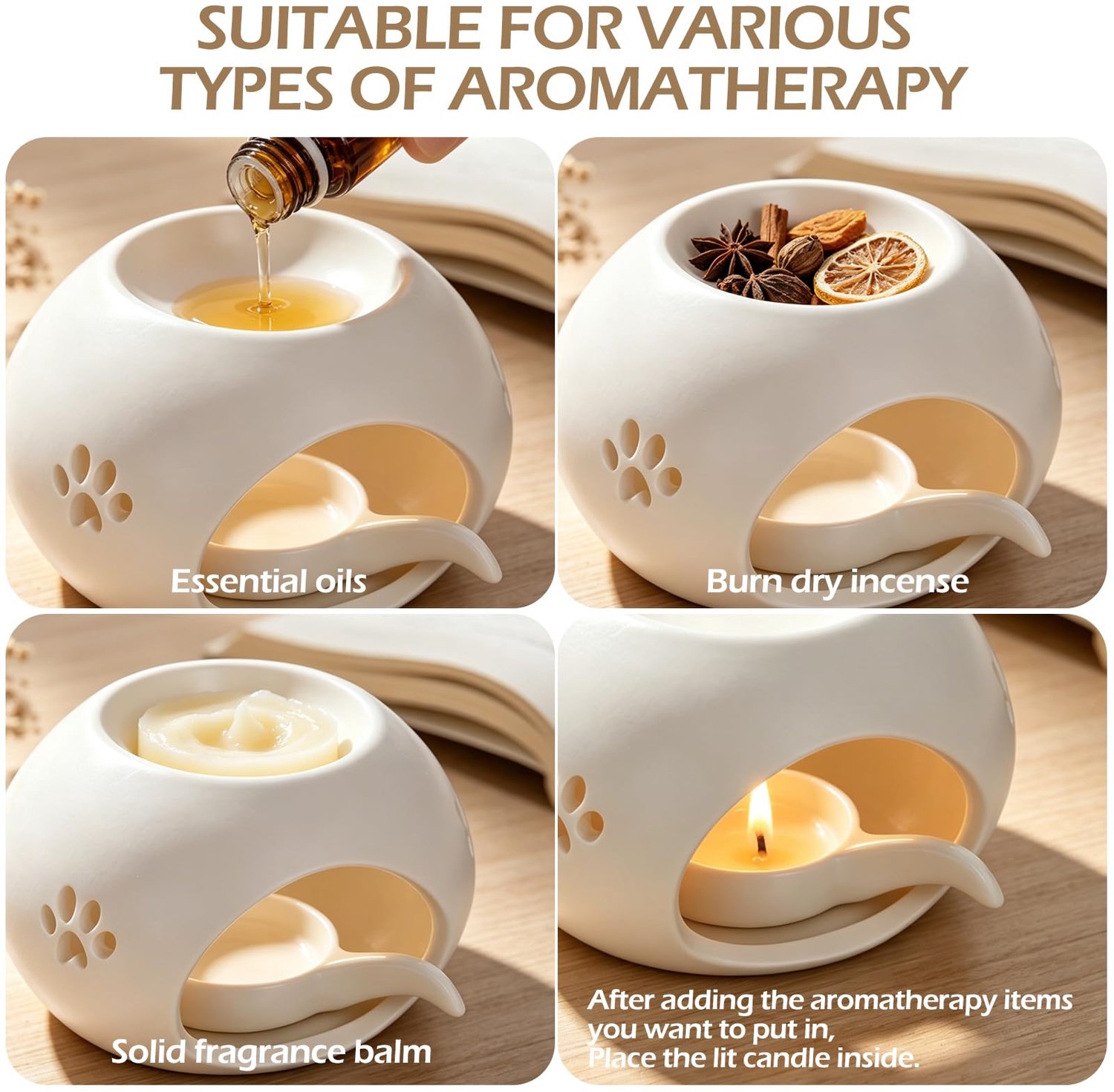 Keramische Wax Melt Burner voor Aromatherapie