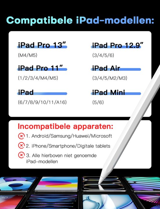iPad Pen met Snelle Oplaadfunctie en Palm Rejection — afbeelding 2
