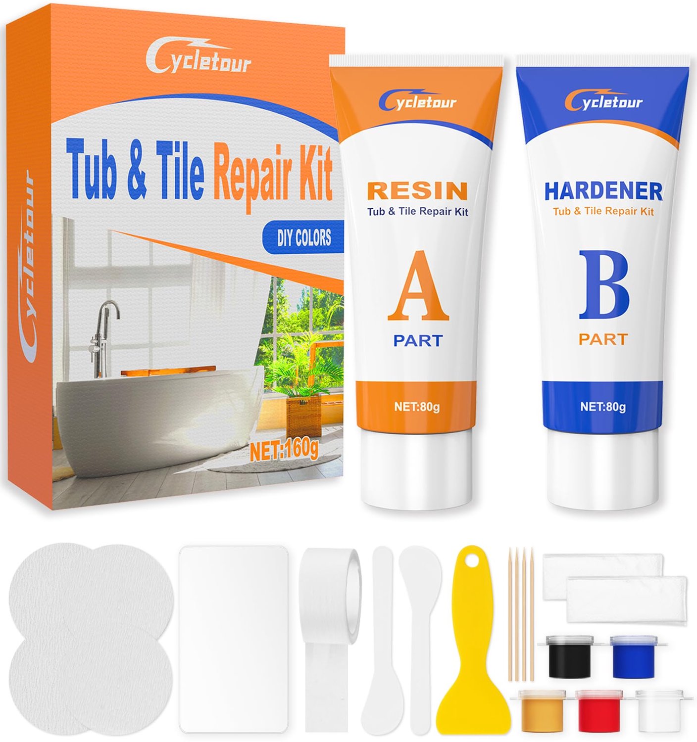 Enamel Reparatieset voor Badkamer en Tegels