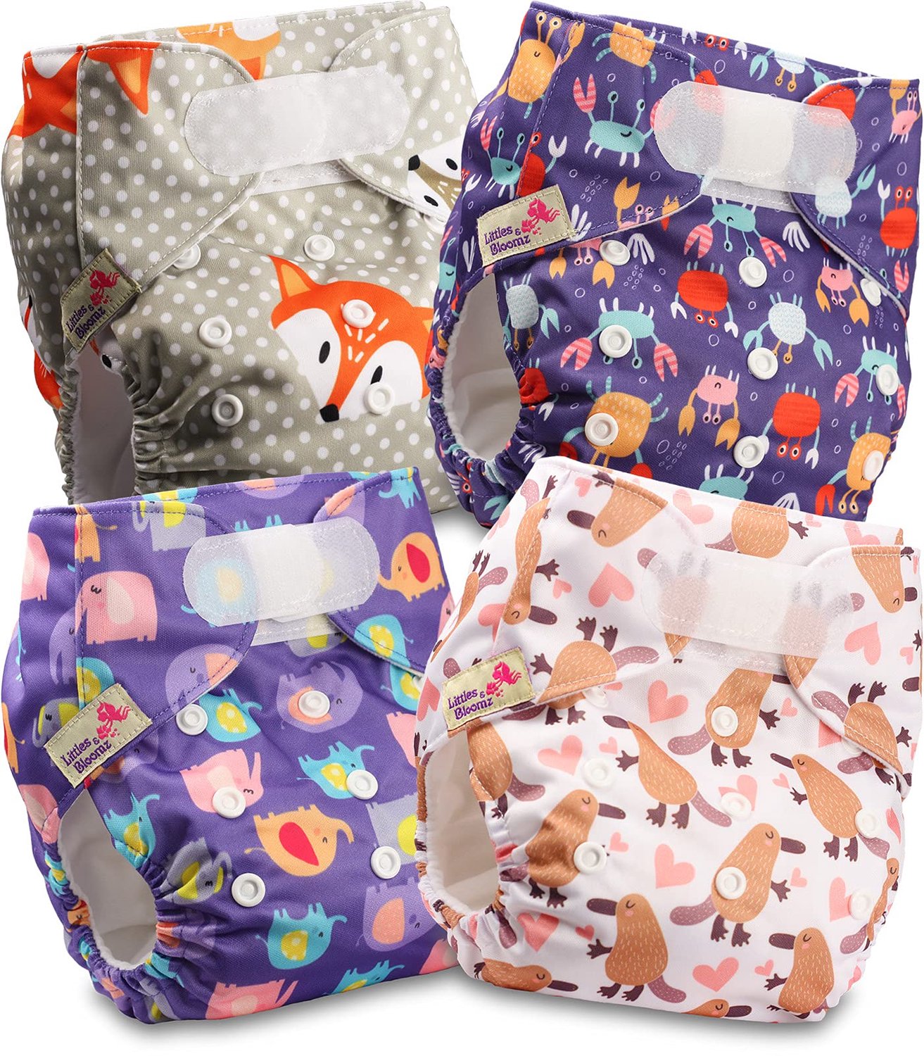 Herbruikbare Pocket Luier voor Baby's, 4 Stuks