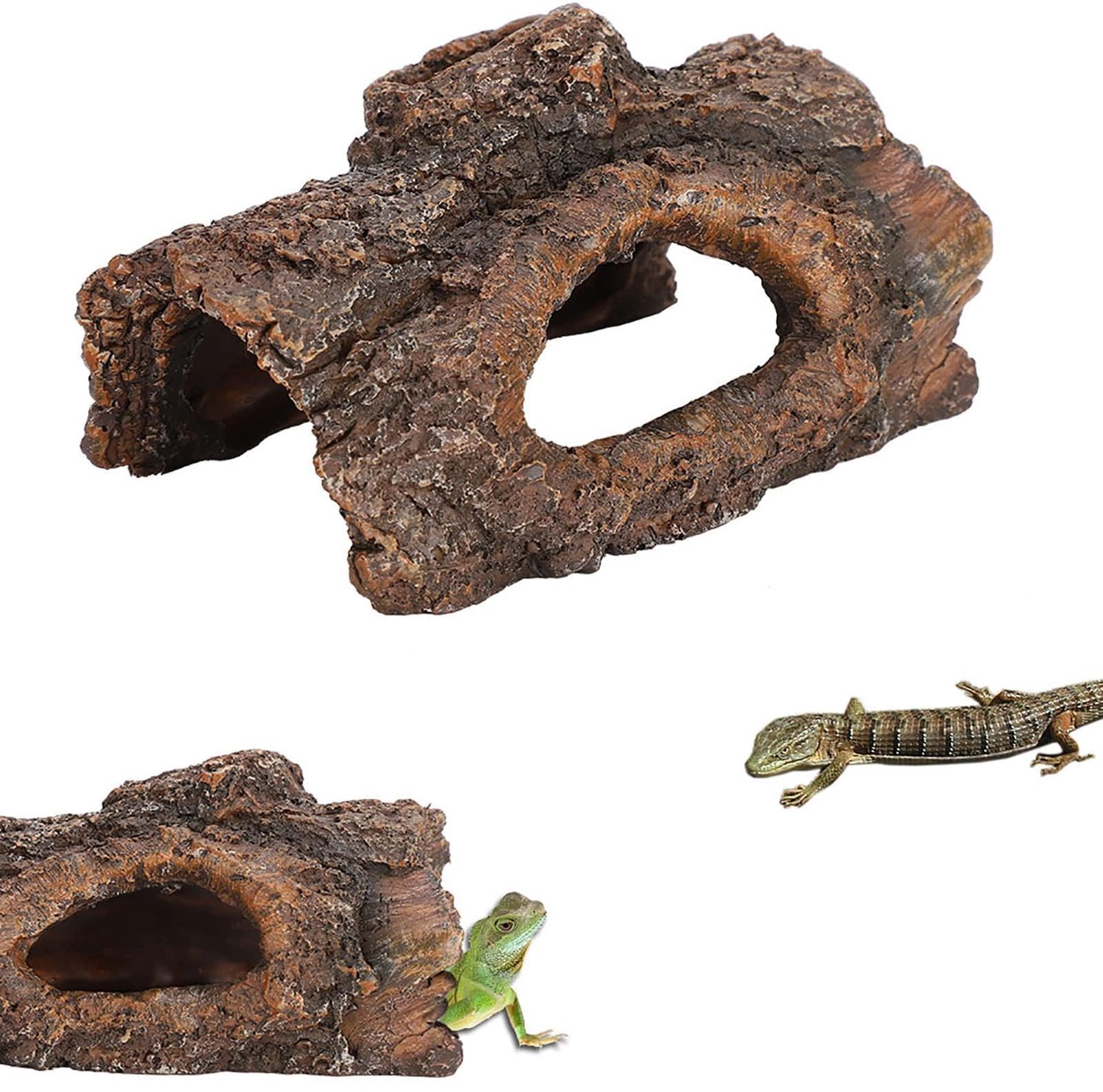 Terrariumdecor Hars Boomschors - Decoratie Amfibieën - Decoratie Reptielen - Verbergen Grotlandschap - Schorpioenhagedis Decoratie