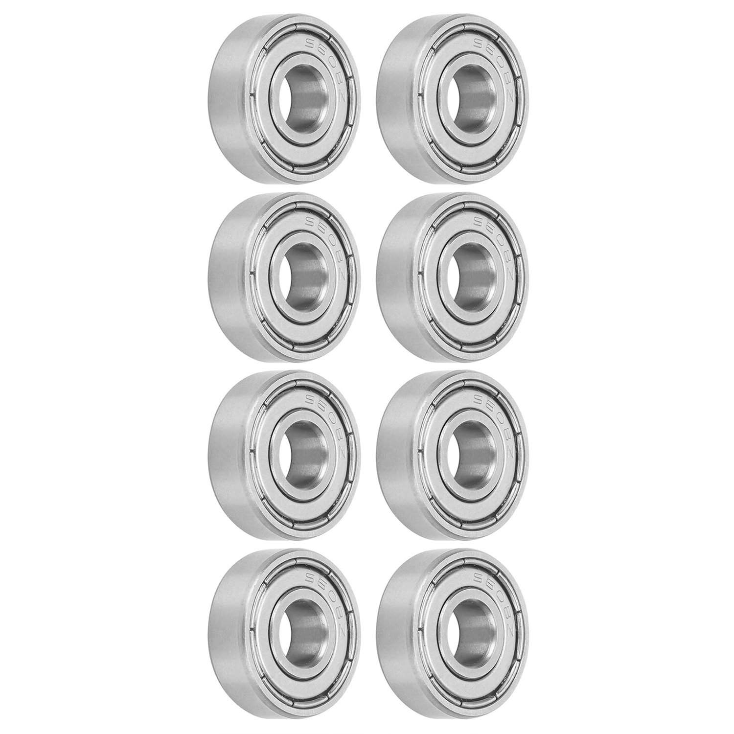 Set van 10 Roestvrijstalen Kogellagers 8x22x7mm voor Skateboards