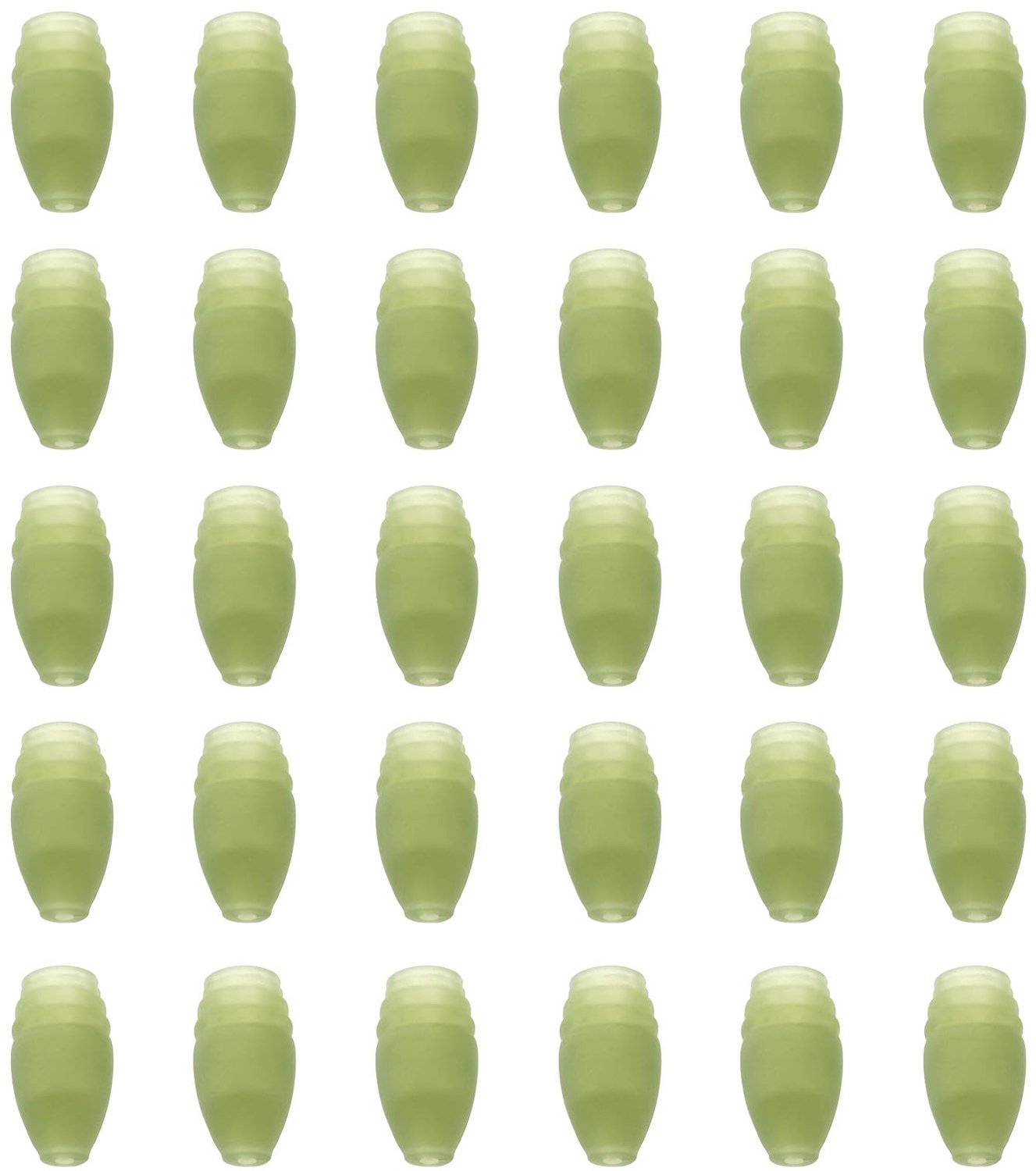 Rubber Connectors 30x Groen - Elastische Connectoren - Duurzaam Rubber - Veilig Vergrendelingsmechanisme - Geschikt voor Visgerei - Afmetingen 11x5.5mm - Stopper