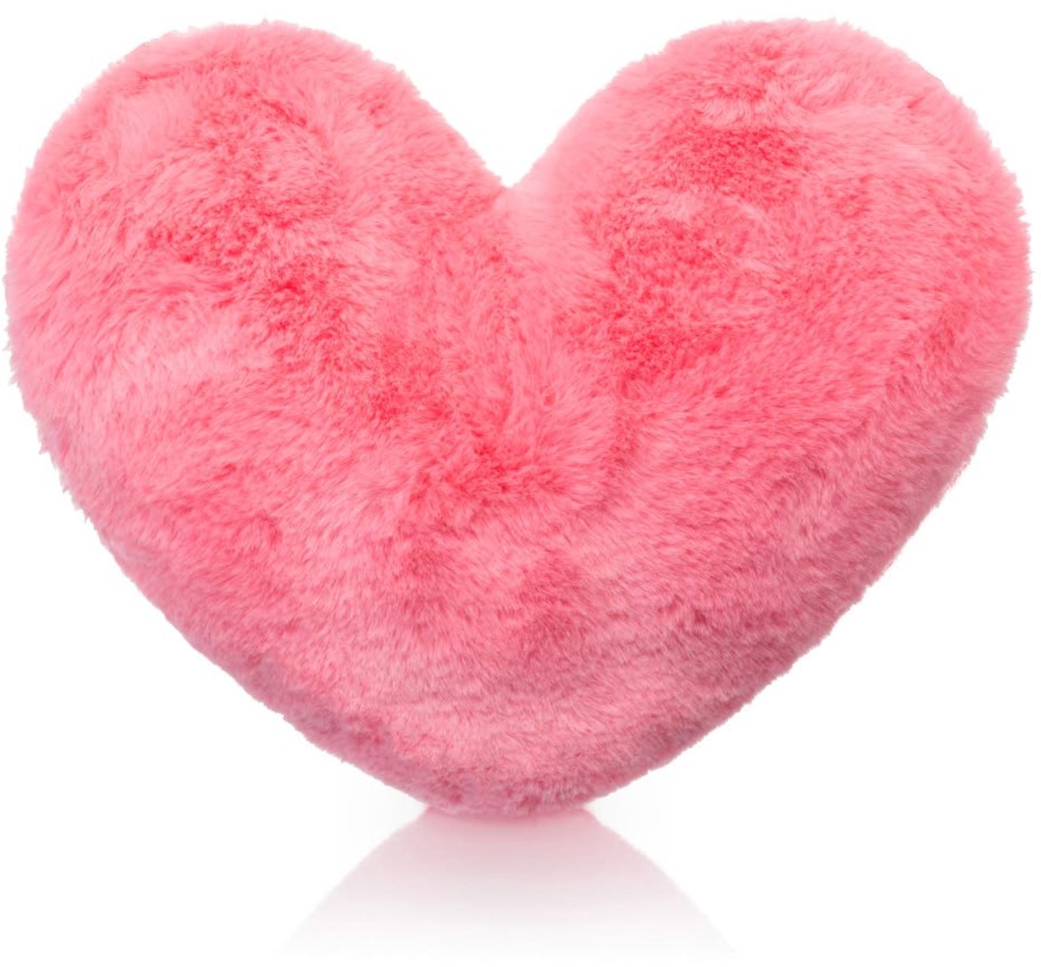 Hartvormig Plush Kussen in Roze van 40x30 cm