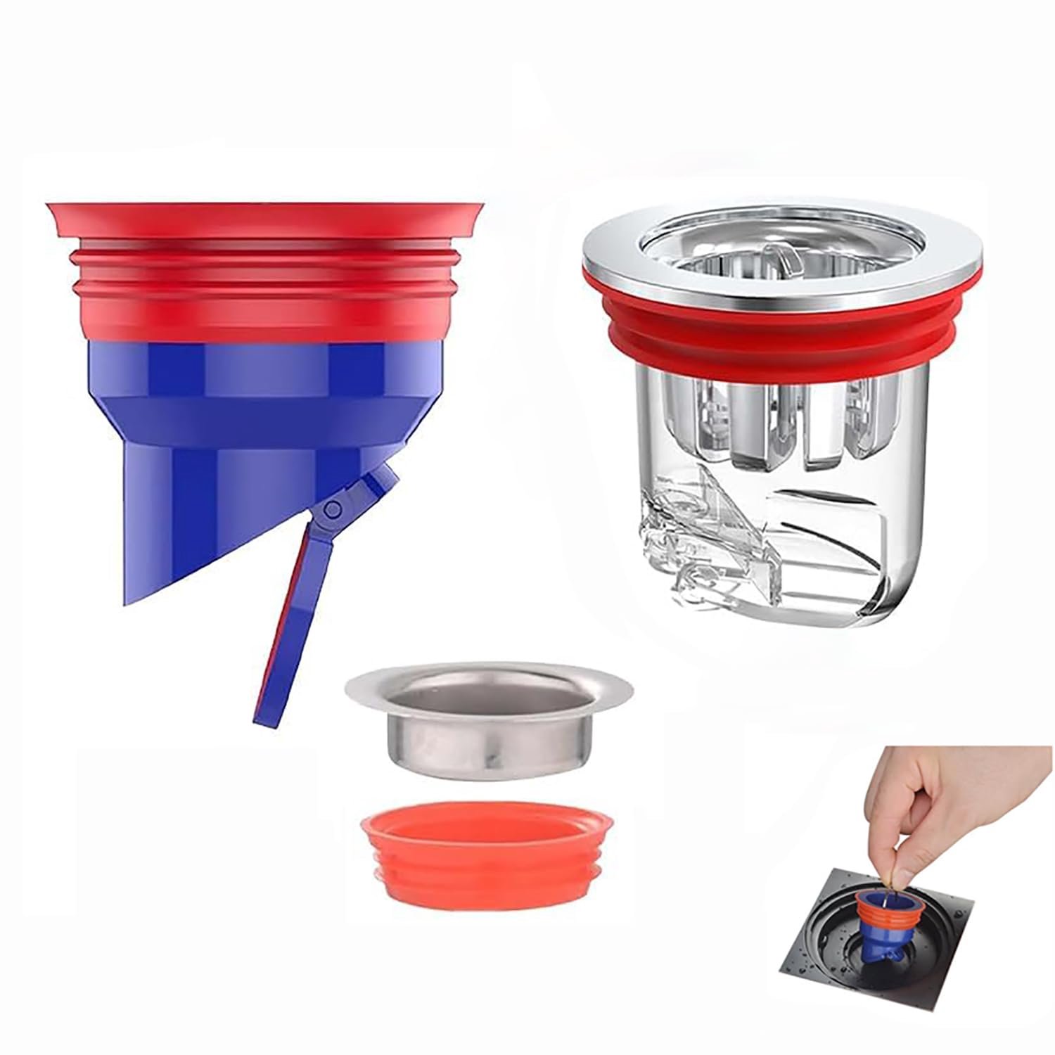 Geurstopper voor Afvoer, Set van 2 voor Douche en Keuken