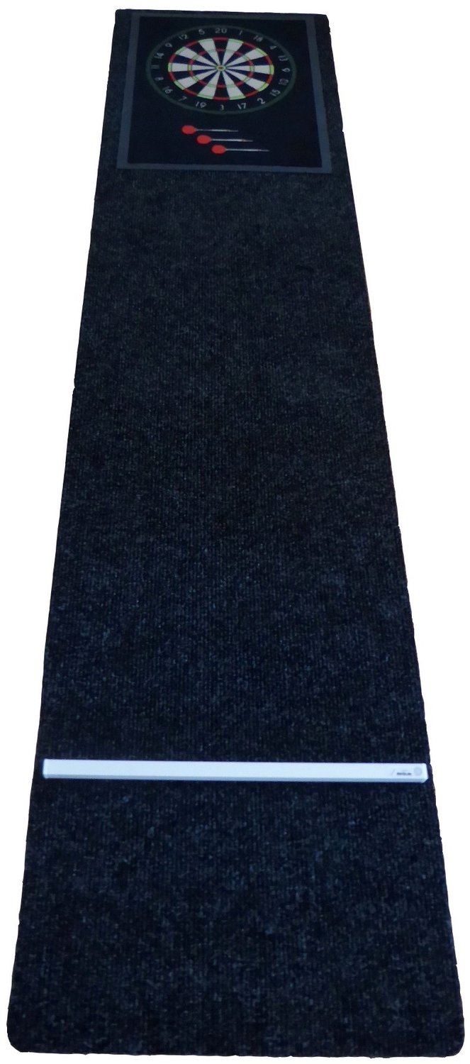Dartmat met Velcro en Bouncer Bescherming - Zwart
