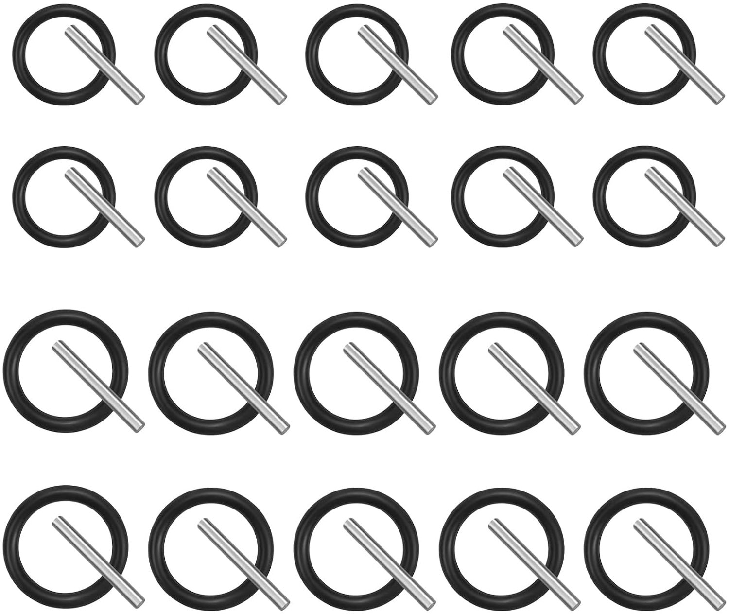 20 Pairs O Rings and Replacement Pens, Impact Rings and Socket Pins, Rubber O-Rings and Socket Pins, Accessories, for - ShopVlot