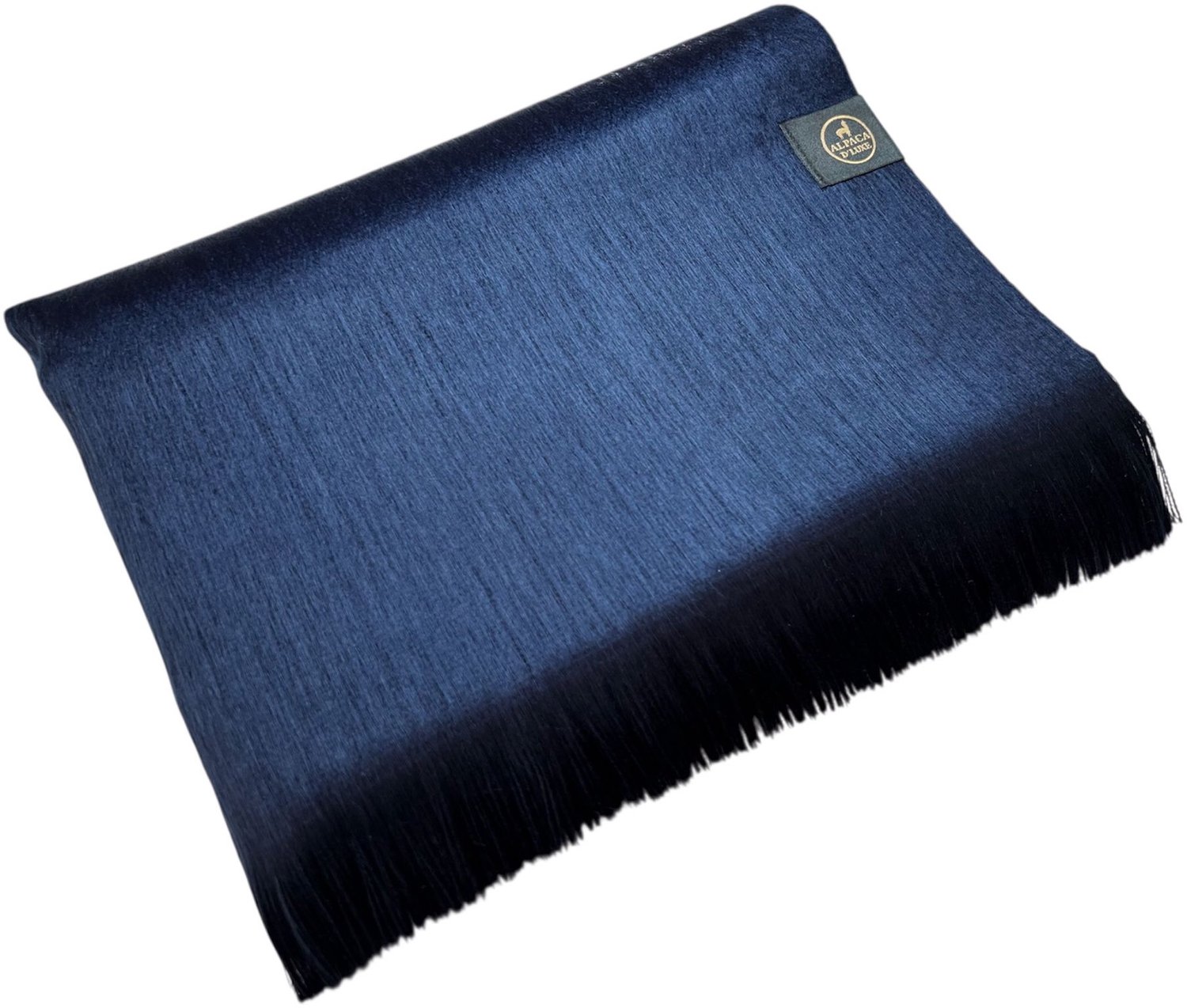 Alpaca D'Luxe Sjaal - Hypoallergeen - Marineblauw - Scarf - Handgemaakt - Zacht en van Kwaliteit - Luxe cadeau - Sustainable - Zakelijk - Duurzaam - Stijlvol - Sjaals Dames - Sjaals Heren - Lange sjaal - Zacht en Warm - Luxe Alpaca Wollen Sjaal