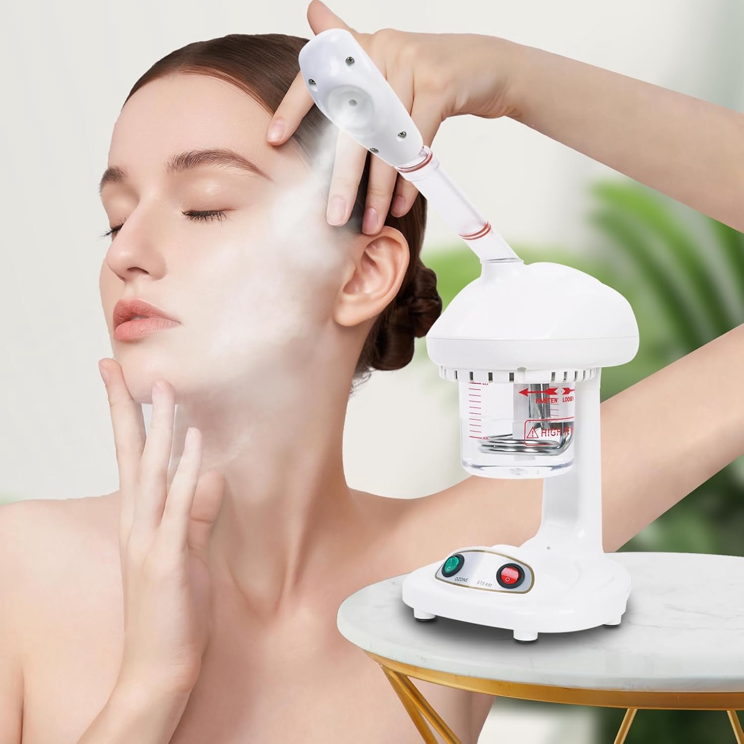 SnelShoppen - Facial Sauna Steamer, Professionele Nano Ionic Stoomapparaat, Pore Cleanser, 450 ml Hydratatie, Persoonlijke Huidverzorging, Spa Ervarin
