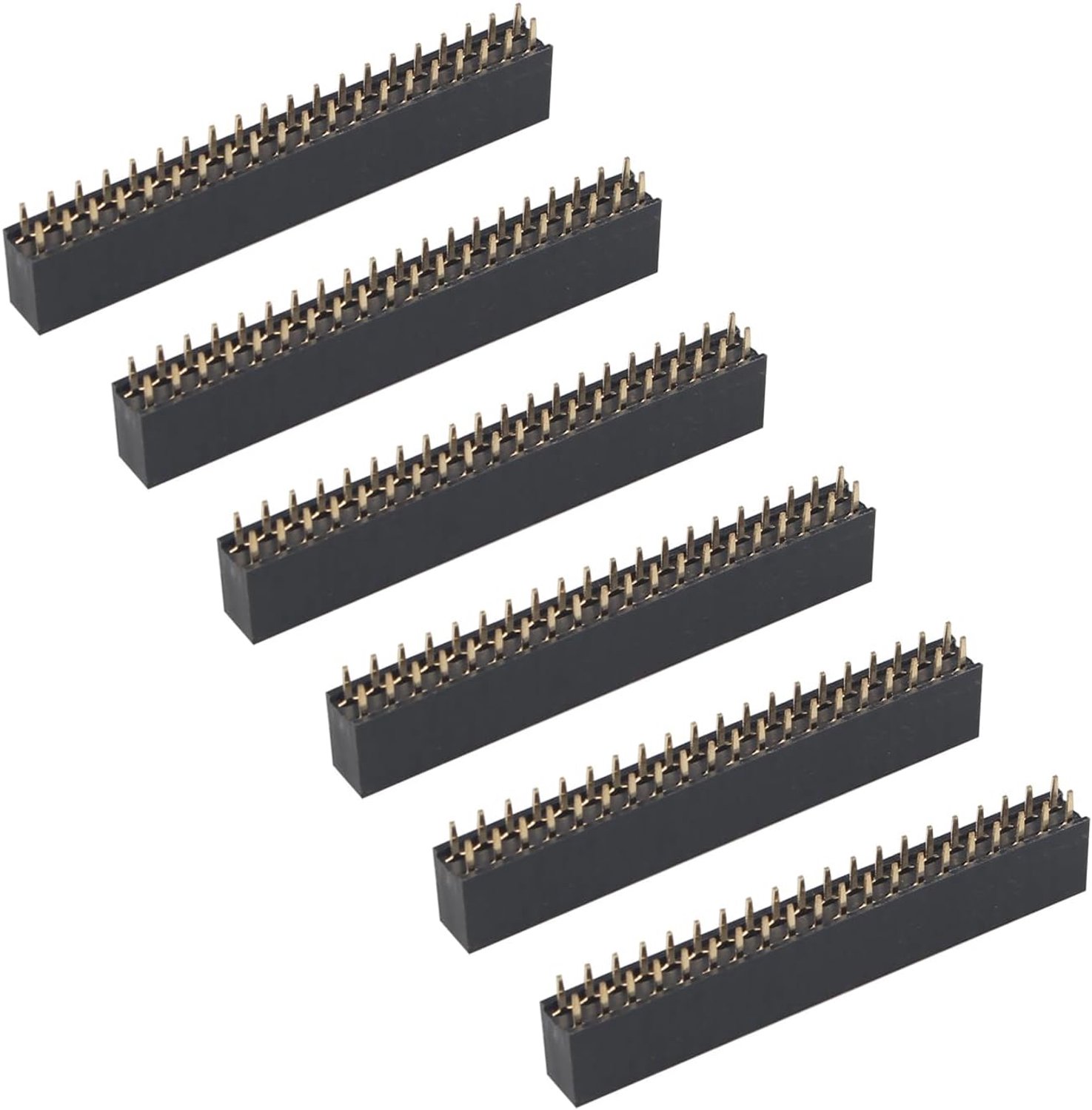 SnelShoppen - 6PCS 40 Pin Stacking Female Header 2x20 Pins 2.54mm Pitch Connector voor Raspberry Pi Arduino PCB Breadboard - Duurzaam en Gemakkelijk t