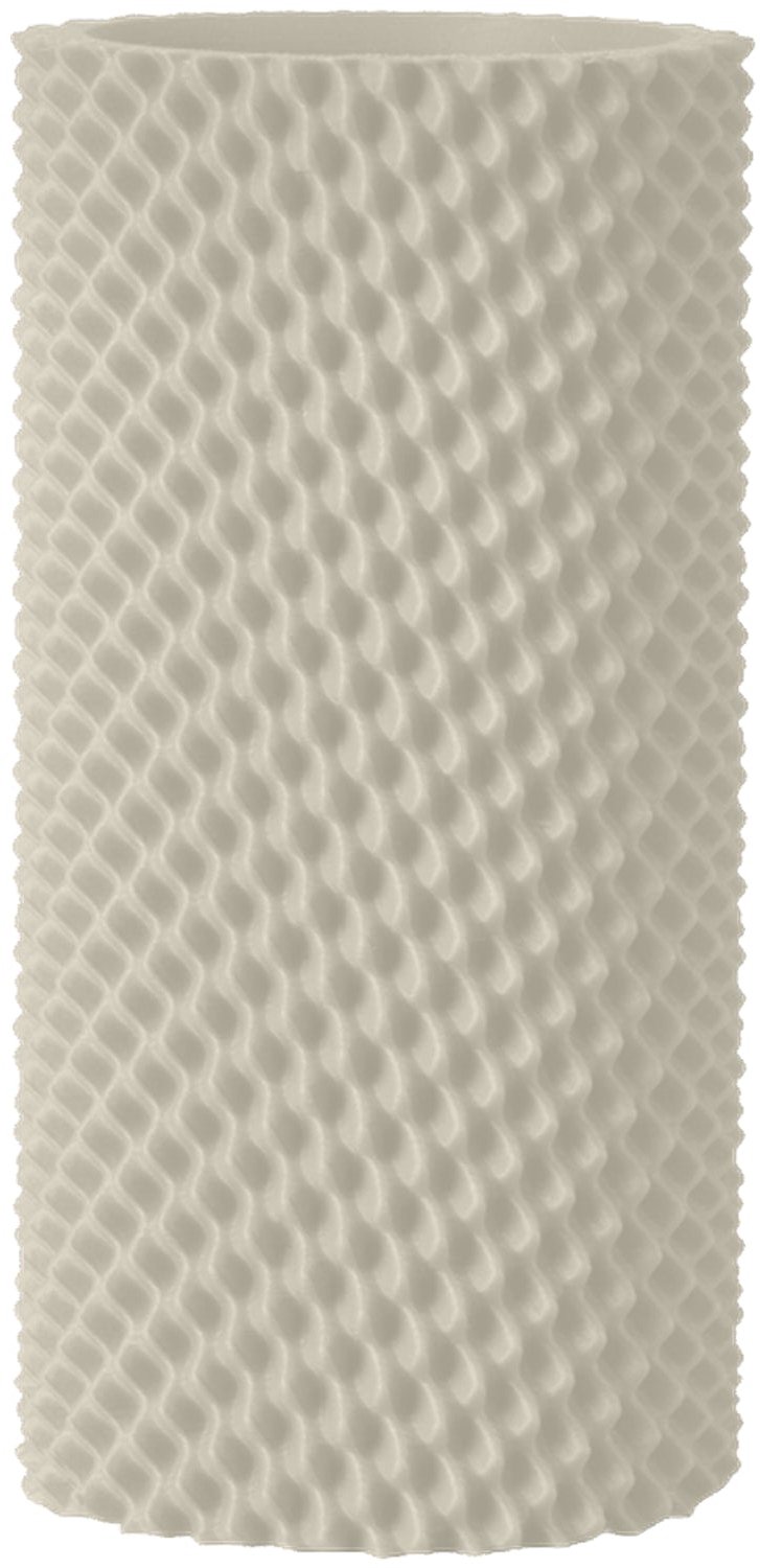 Layvo RAVON Vaas - Crème - 20 cm - droogbloemen vaas - japandi - gerecycled plastic
