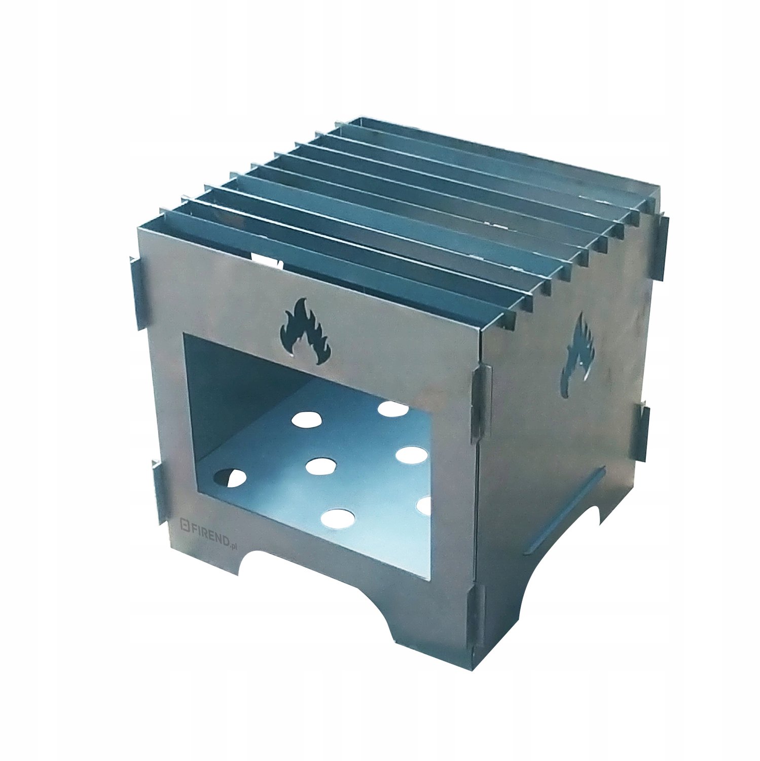 Draagbare Metalen Houtskoolgrill 20x20x20cm - Compact & Opvouwbaar