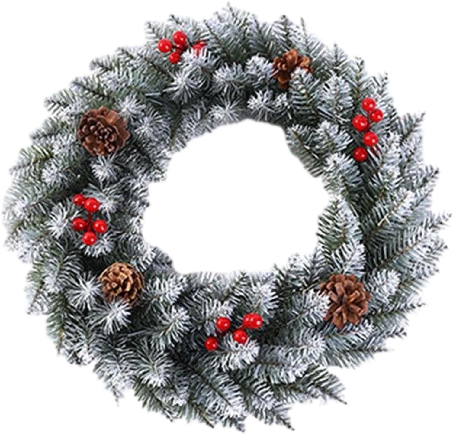 Kunstkerstkrans voor de voordeur – Decoratieve krans/slinger voor kerst en de feestdagen – Geschikt voor deur en muur – 50 cm