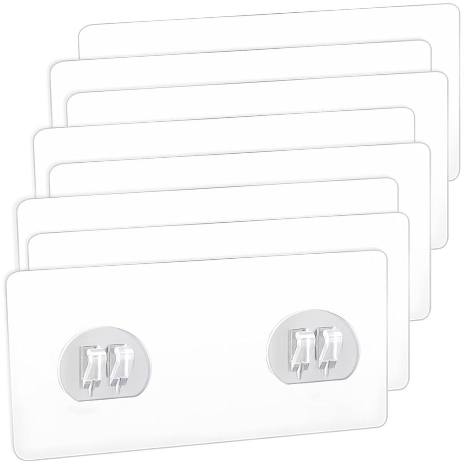 8 Stuks Transparante Plakhaken met Stickers - Sterke Hechting voor Badkamer en Keuken