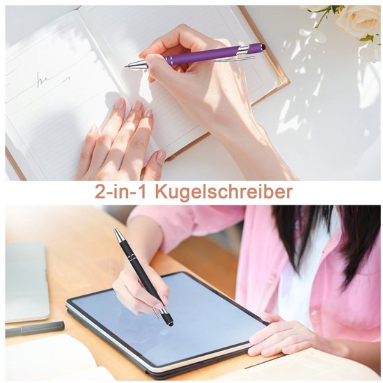 Set van 14 2-in-1 Balpennen met Stylus en 28 Navullingen — afbeelding 4