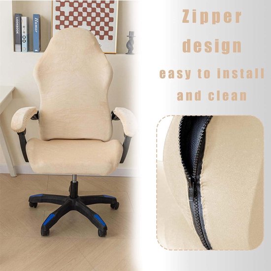 Gaming Stoel Bekleding Set van 4 Stuks met Armleuningen en Rugleuning — afbeelding 3