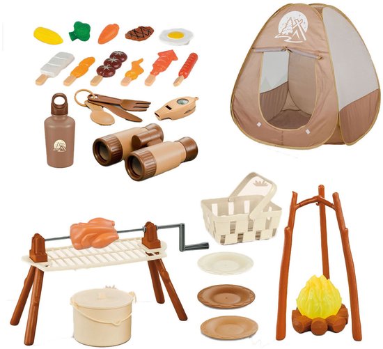 Kampeerset Tent Speelset, 34dlg. — cadeau in Spellen & Speelgoed - foto 3