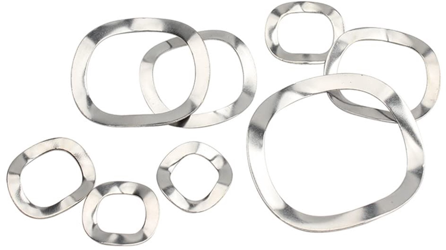 Golfveerring van Roestvrij Staal M19x25x3mm, 40 Stuks