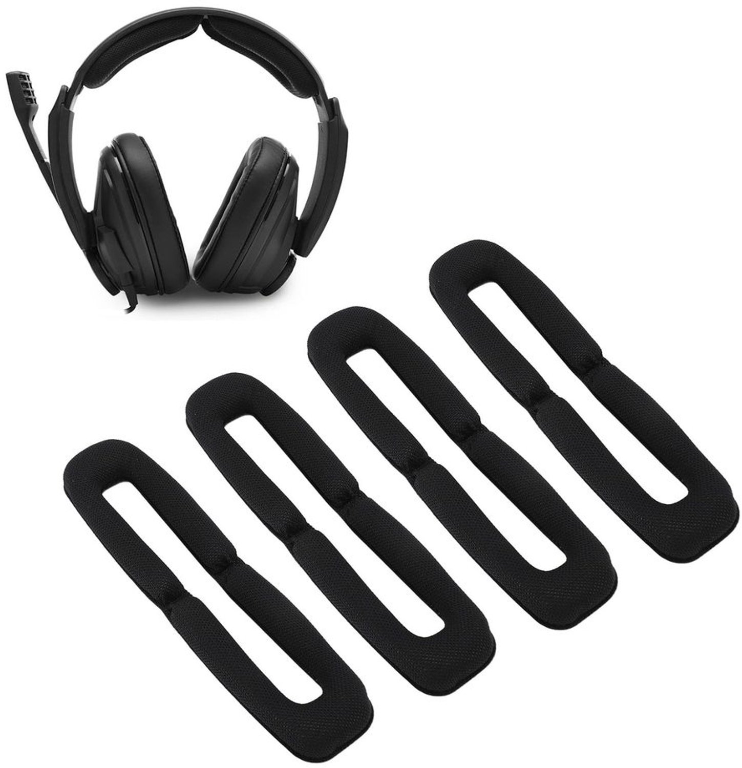 Set van 4 Hoofdkussens - Vervangende Hoofdkussens - Zacht Schuim voor Gamingheadset - Comfortabel en Ademend - Geschikt voor GSP300 GSP30...