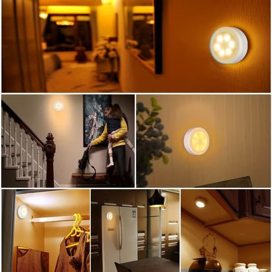 LED lamp - Set van 4 oplaadbare USB-LED-nachtlampjes en kastlampjes met bewegingssensor. — afbeelding 2