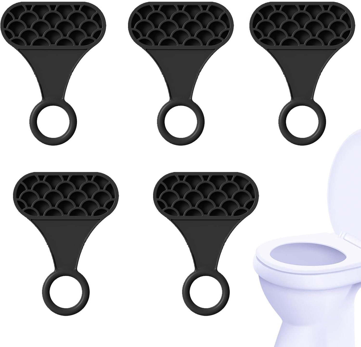 Toiletdeksel Handvat Lifter Zelfklevend, Vermijd aanraken, Deksel Lifting 5 stuks afdeklifter voor thuis, kantoren, openbare toiletten, hotels, zindelijkheidstraining, ouderen, kinderen, dagelijks