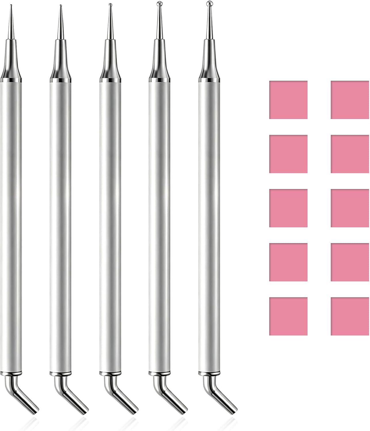 5 Stuks Nail Art Strass Gereedschap Applikator Diamant Picker
