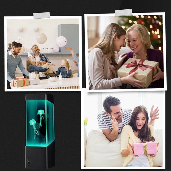 LED-Kwallenlamp - USB-Sfeerverlichting Voor Aquaria - Levendig Nachtlampje - Lavalamp Met Zwevende Kwallen — afbeelding 4