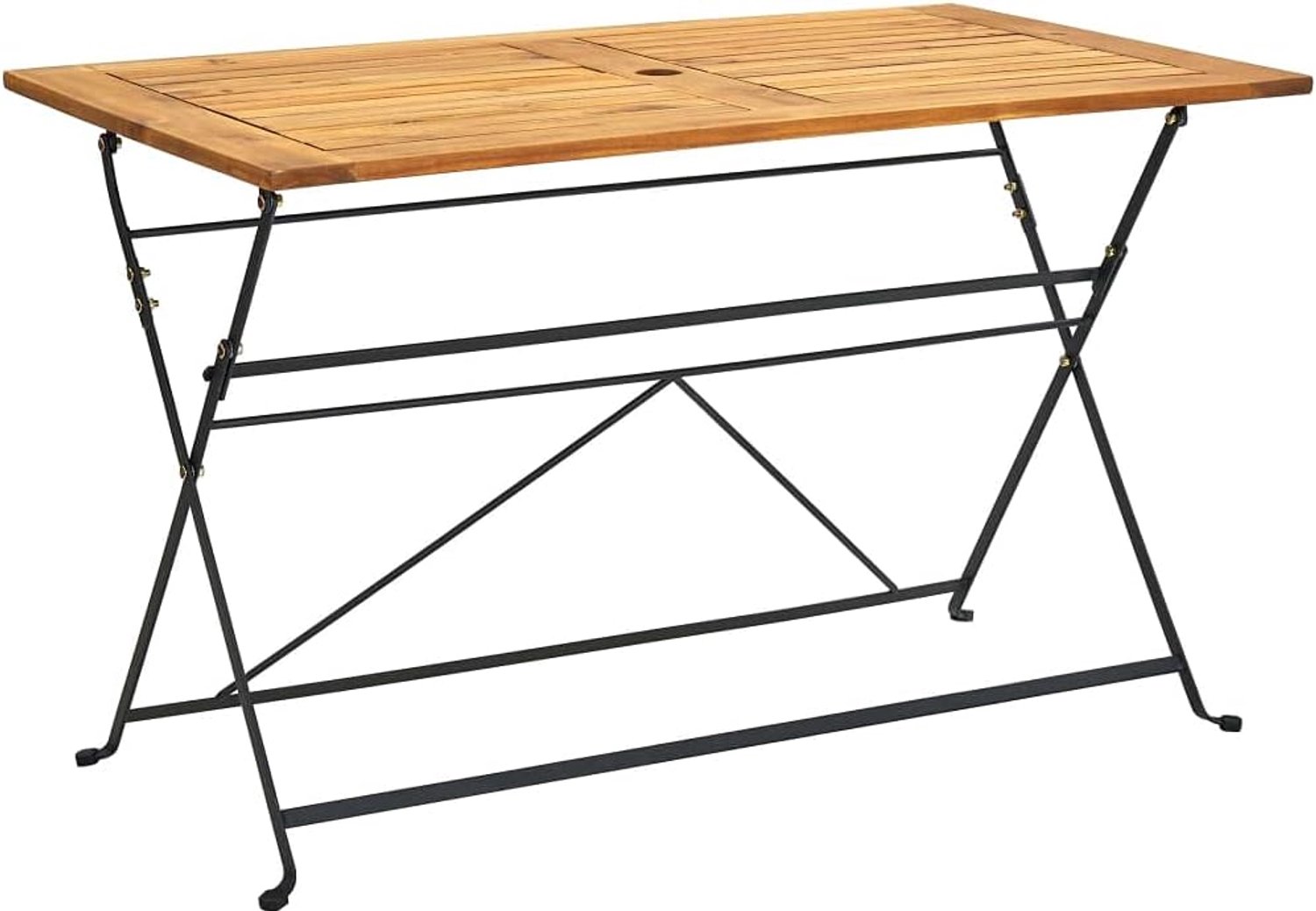Tuintafel, 120 x 70 x 74 cm, massief hout, acacia, tuin, terras, eettafel, campingtafel, partytafel, geschikt voor balkons, terrassen, dekken