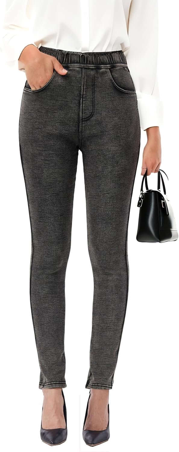 Werkbroek voor dames, comfortabel, stretch, skinny pijpen, elastisch, hoge elastische taille, zakelijk, casual, jurk, broek