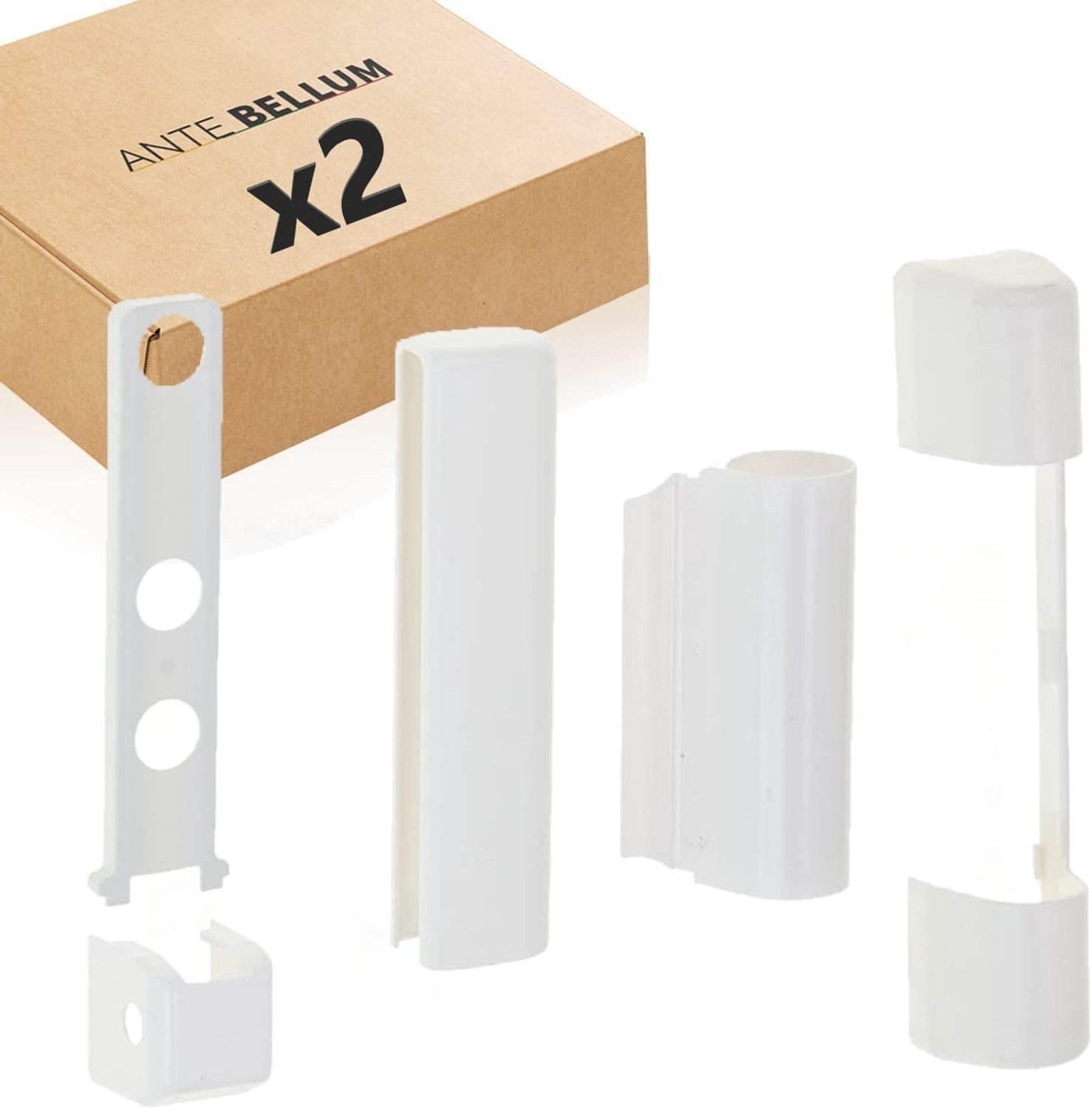 PVC band cover set - 2 stuks - wit - uniforme uitstraling - eenvoudige installatie - Vemera
