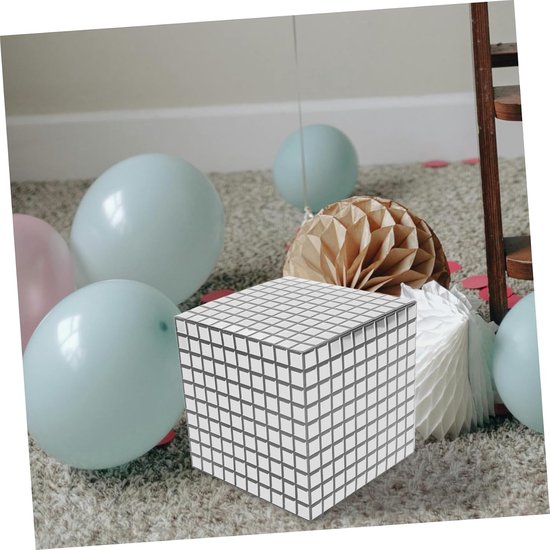Dozen 4 Stuks Decoratieve Disco Kubusdozen Voor Bruiloft Feest Gunst Feest Ballondoos — afbeelding 2
