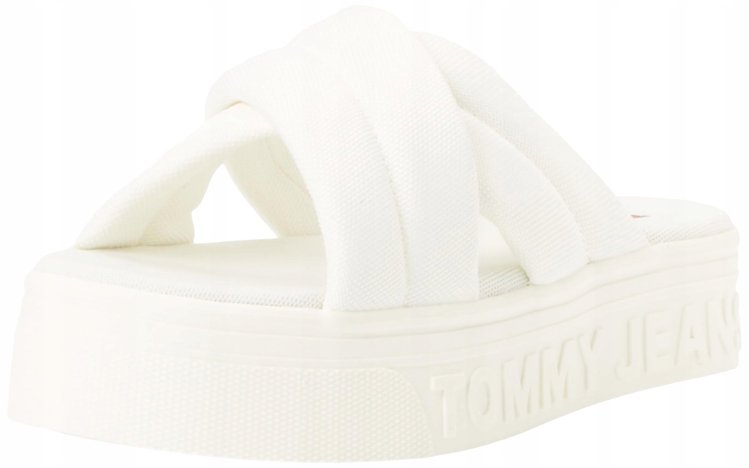 Tommy Jeans Dames Sandaal Ecru Leer Creme