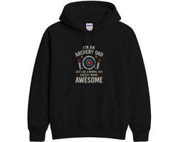 Archery Dad Hoodie – I'M AN ARCHERY DAD JUST LIKE A NORMAL DAD – Sport Outfit – Unisex Hoodie voor Dames & Heren – Leuk Cadeau