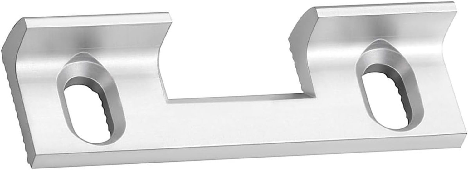 Verstelbare connector voor sluitplaten, gegoten zink zilver 46 x 14,4 x 9 mm, vervangingsonderdeel voor sloten, 32 mm schroefgatafstand, ideaal voor standaard sloten en beveiliging