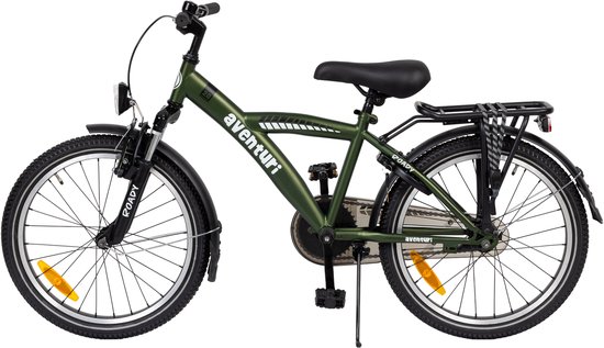 Aventuri Roady 3.0 Jongensfiets 20 Inch - Kinderfiets voor 6 tot 8 Jaar - 1 Versnelling - Donkergroen — afbeelding 2