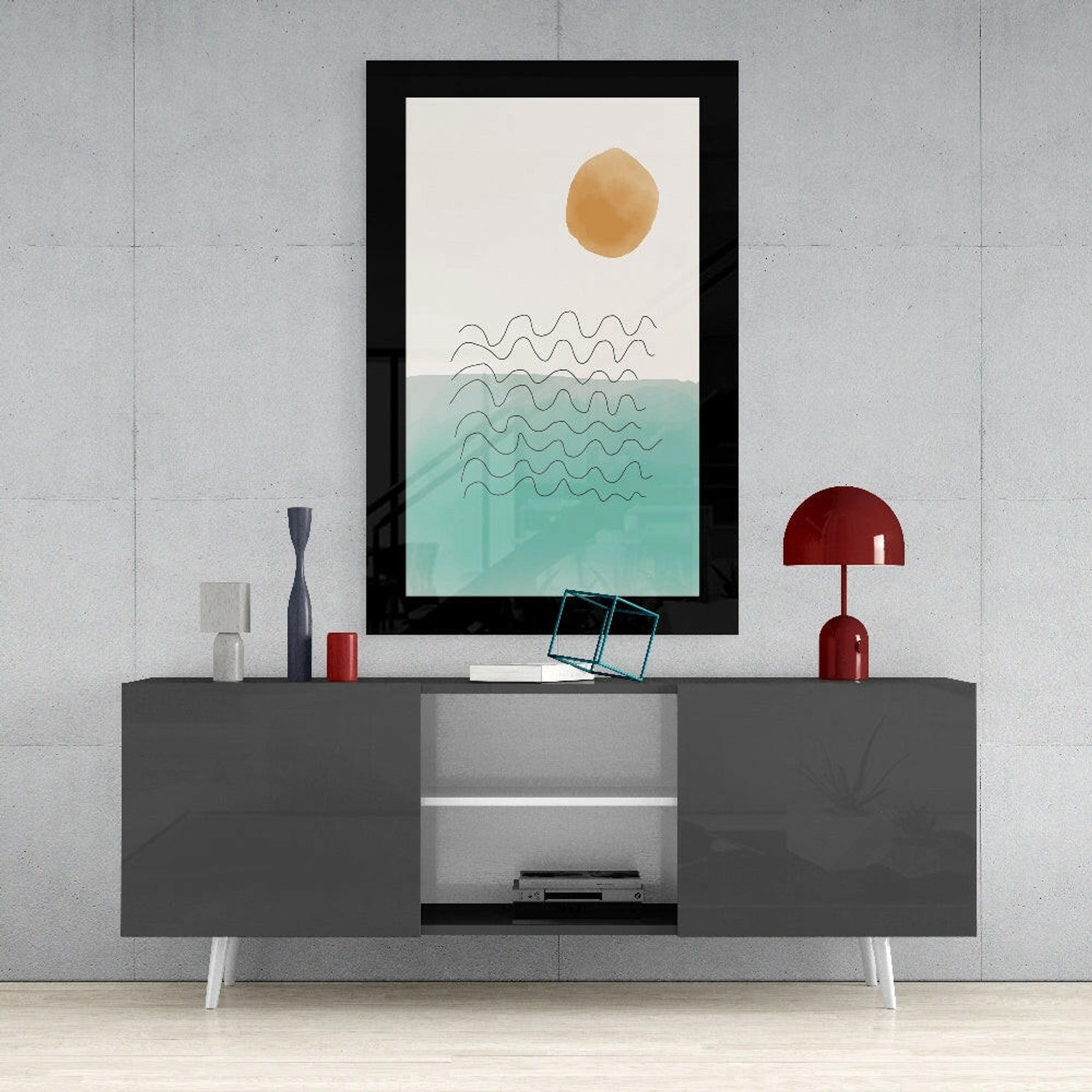 Glasschilderij – Wind op Zee – Decoratief Glasschilderij