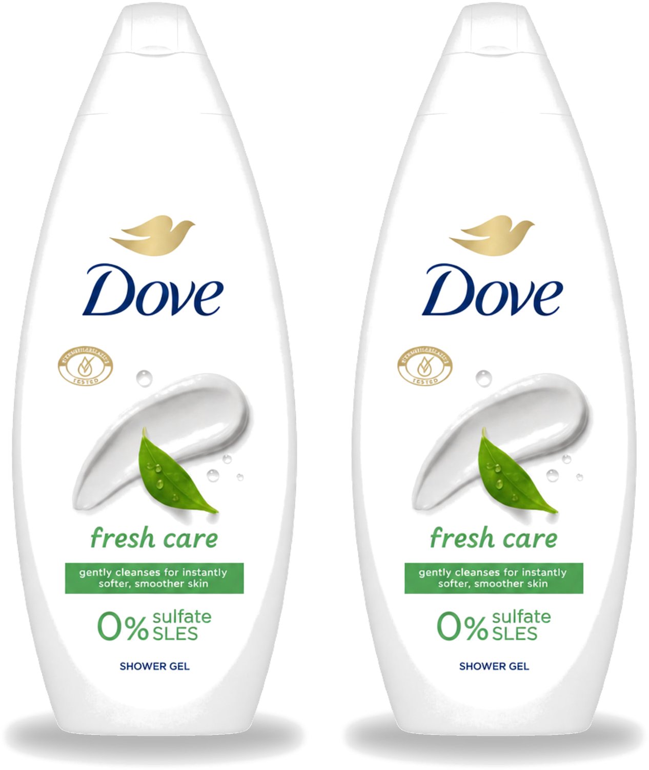 2 x Dove – Douchegel – Fresh Care – 250 ml - Voordeelverpakking - 2 stuks