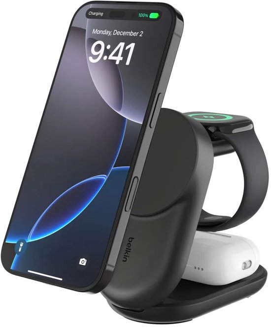 Belkin UltraCharge 3-in-1 MagSafe Draadloze Oplader