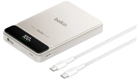 Belkin Powerbank 10.000 mAh met Snelladen 45 Watt Beige