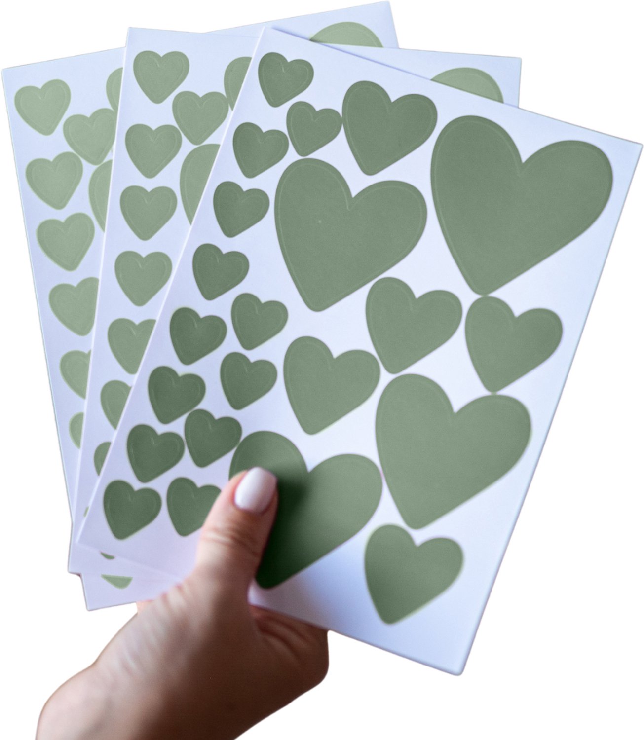 LILIMAUS Muurstickers kinderkamer - 132 hartjes - zelfklevend - groen