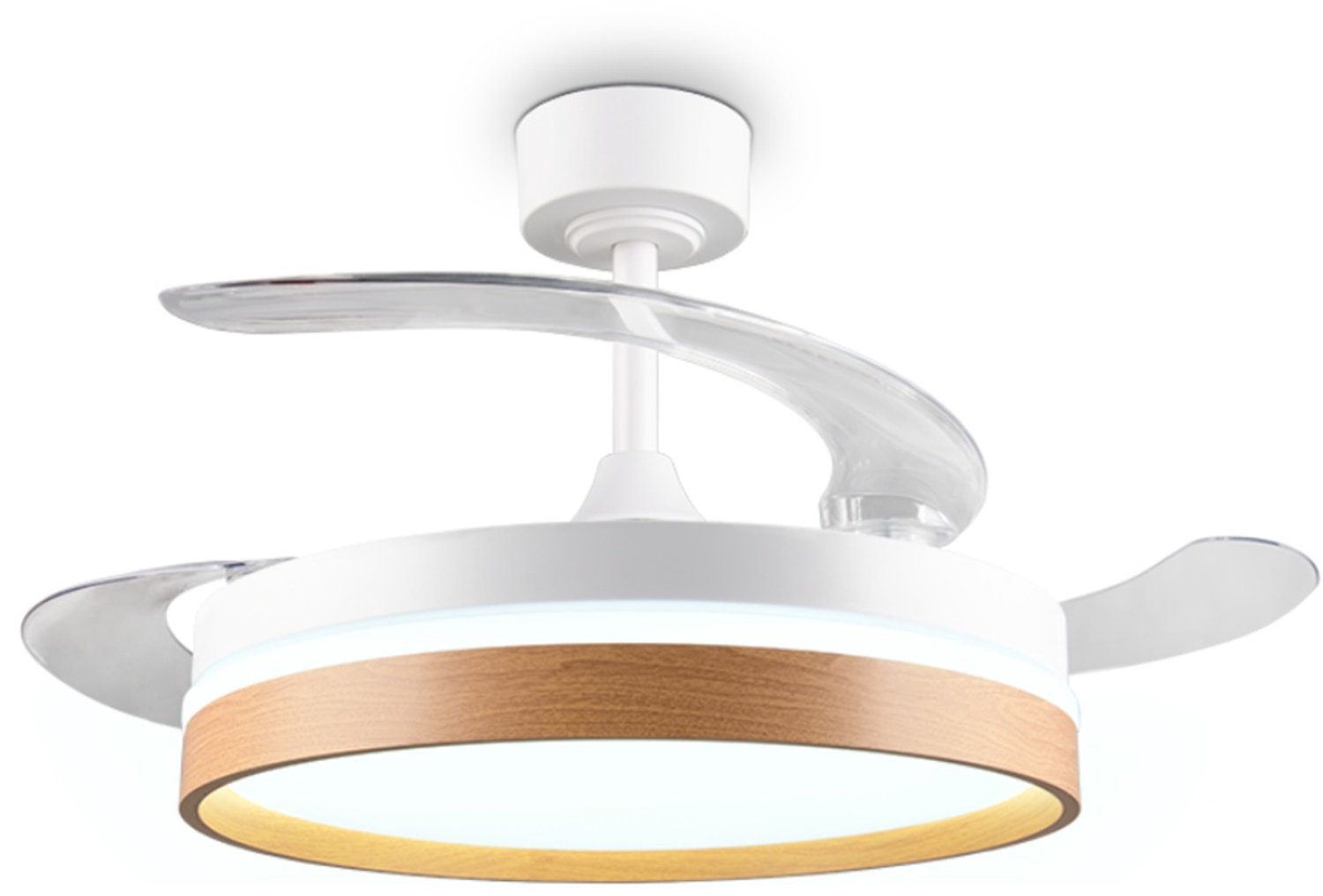 Fantiluxe - Anders - Plafondventilator met verlichting - Wit - Ø106cm - Afstandsbediening - Met lamp - Plafond ventilator - Slaapkamer – foto 2