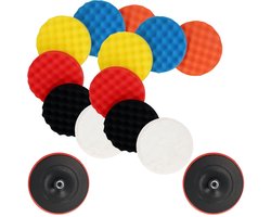 Mega Polijstspons Set 150mm Polijstschijf Polijst Polijstpads Klittenband Polijstschijf